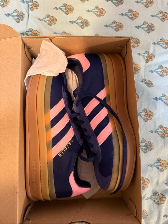 adidas Shoes - adidas Navy & Pink Platform Gazelle Sneakers